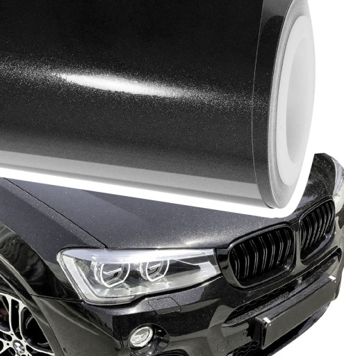 Автомобильная пленка ЧЕРНЫЙ МЕТАЛЛИК Алмаз 152х3М