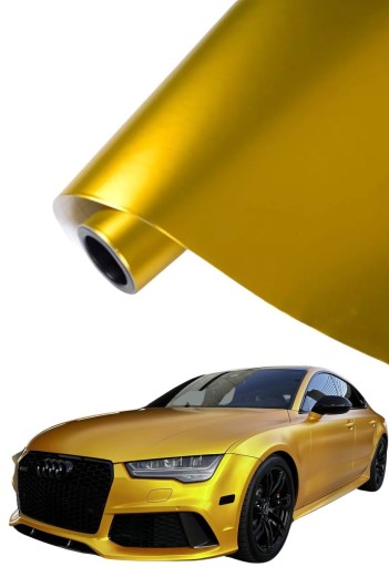 ЗОЛОТА АТЛАСНА ФОЛЬГА 20м х 152см ЗОЛОТО ХРОМОВАНА МАТОВА ПЕРЛАМУТА АВТОМОБІЛЬНИЙ ШПОН