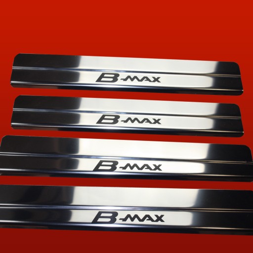 FORD B-MAX Накладки на пороги из нержавеющей стали 304 с глянцевой отделкой черного цвета.