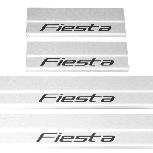 FORD FIESTA MK8 Накладки на пороги из нержавеющей стали 304, черные, матовые