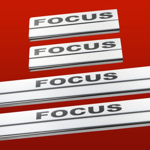 FORD FOCUS MK2 5-дверні накладки на пороги, глянцева нержавіюча сталь 304