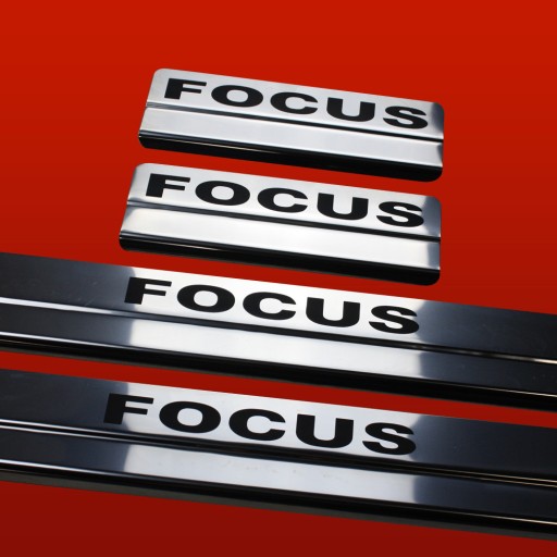 FORD FOCUS MK3 Накладки на пороги з нержавіючої сталі 304, глянцеве покриття