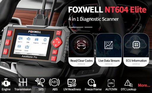 FOXWELL NT604 Elite сканер obd2 ABS коробка