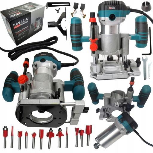 ФРЕЗЕРНИЙ ВЕРСТАТ ВЕРХНЬОГО ШПИНДЕЛЯ 2450 Вт 6/8 мм + ФРЕЗИ 12X