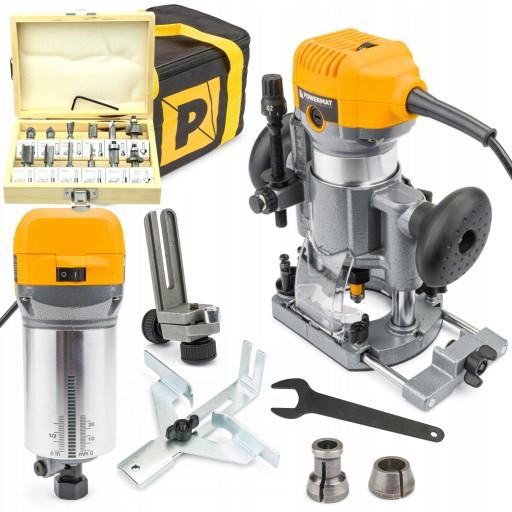 ФРЕЗЕРНИЙ ВЕРСТАТ ВЕРХНЬОГО ШПИНДЕЛЯ 6-8 мм КРОМКОВРИЗНИЙ ВЕРСТАТ 2000 Вт + 12 ФРЕЗІВ