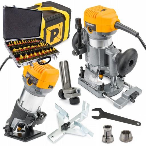 ФРЕЗЕРНИЙ ВЕРСТАТ ВЕРХНЬОГО ШПИНДЕЛЯ 6-8 мм КРОМКОВРИЗНИЙ ВЕРСТАТ 2000 Вт + 35 ФРЕЗІВ