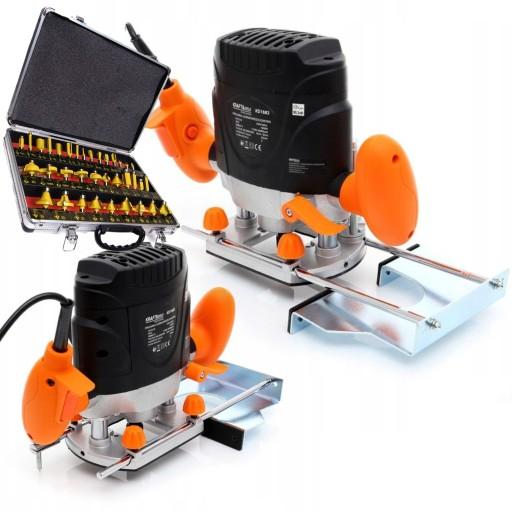 ФРЕЗЕРНИЙ ВЕРСТАТ ДЛЯ ДЕРЕВА 6мм 8мм 1900Вт РЕГУЛЮВАННЯ ОБОРОТІВ +35 РІЗЦІ