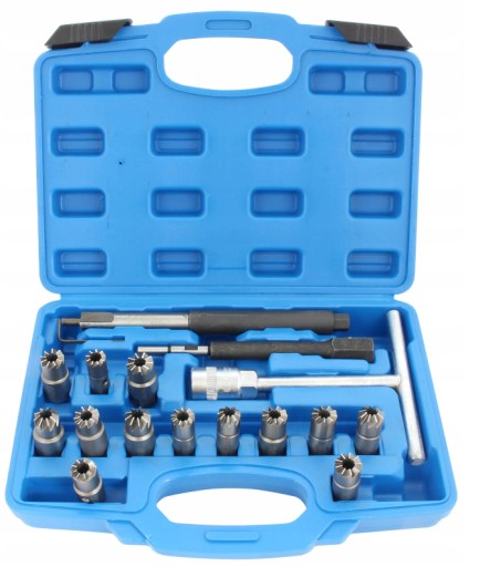 НАБОР 17 ЧАСТЕЙ РЕЗЦА ЧИСТКИ СЛОТА ИНЖЕКТОРА РЕЗЦОВ ВПРЫСКИ