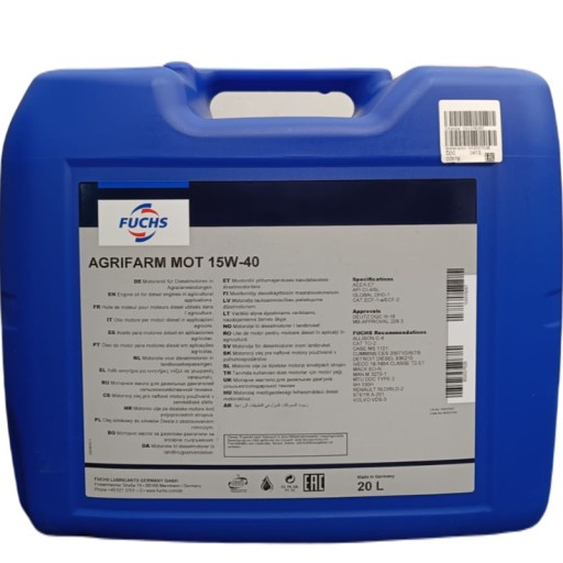 FUCHS масло Agrifarm Mot 15w40 20L