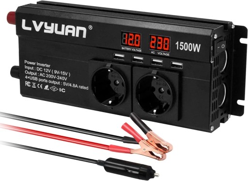 Інвертор ЛВЮАН 1500 Вт 12В 230В 240В R1041