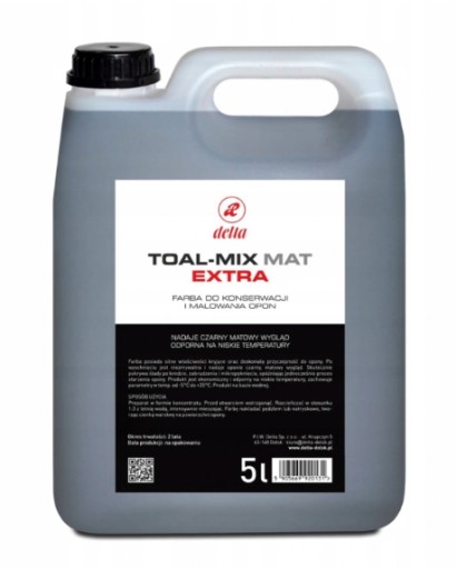 Краска для шин TOTAL MIX Extra Mat 5L