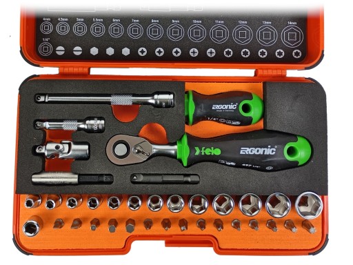 Felo R-GO XL набір гайкових ключів 4-14 мм з тріскачкою 1/4