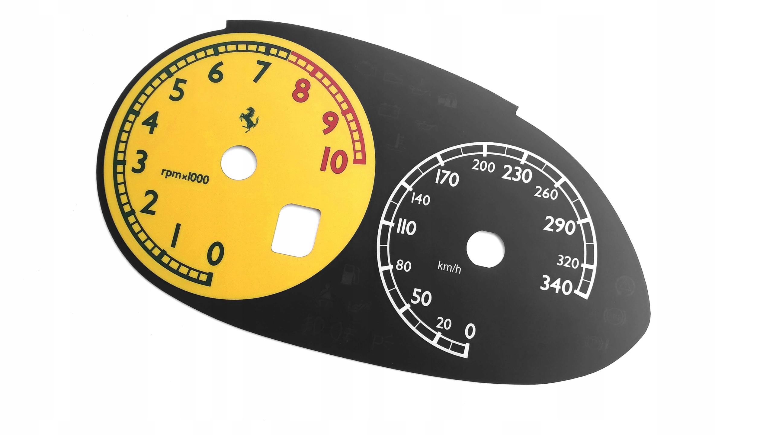 Ferrari 612 Scaglietti диски одометра миль / ч В км / ч