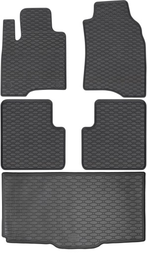 Fiat Panda Hatchback 2012 - Гумові килимки + килимок в багажник