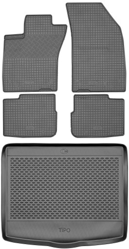 Fiat Tipo Hatchback 2016 - Коврики резиновые + коврик в багажник