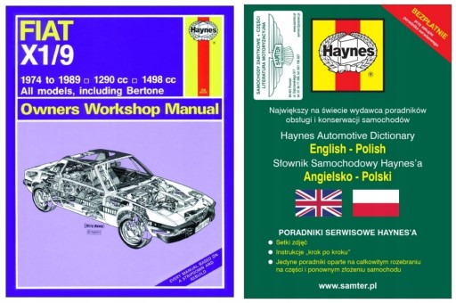 Fiat X1/9 (1974-1989) Haynes керівництво по ремонту + БЕЗКОШТОВНО 24 години