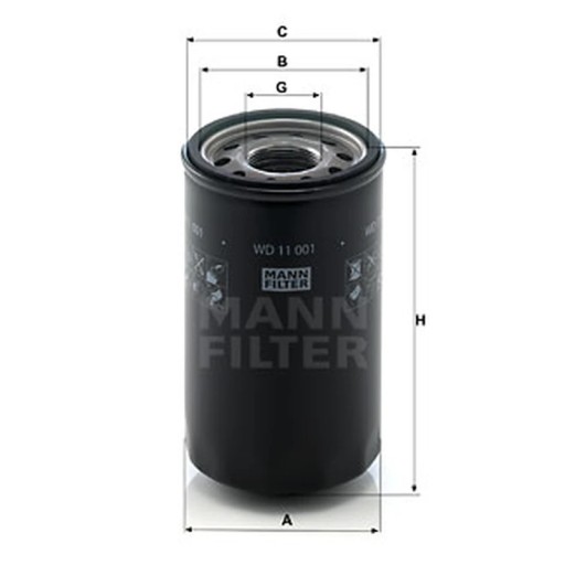 Фільтр робочої гідравліки MANN-FILTER WD 11 001