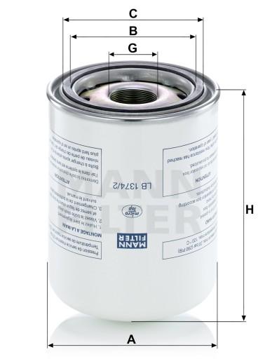 Фільтр масляний MANN-FILTER LB 1374/2