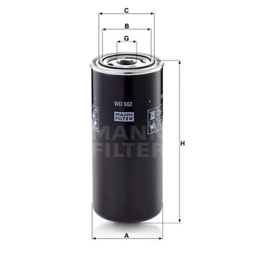 Масляный фильтр MANN-FILTER WD 962