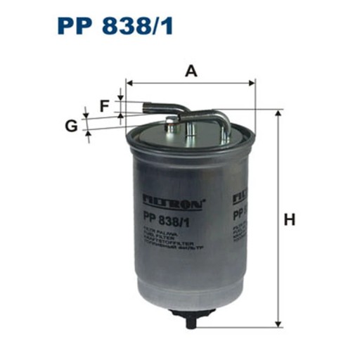 PP 838/1 - Фильтр топливный FILTRON PP 838/1