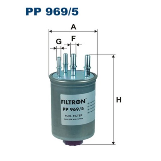 PP 969/5 - Фильтр топливный FILTRON PP 969/5