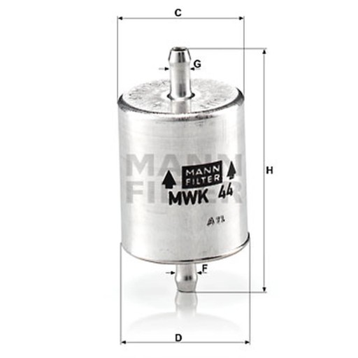 MWK 44 - Топливный фильтр MANN-FILTER MWK 44