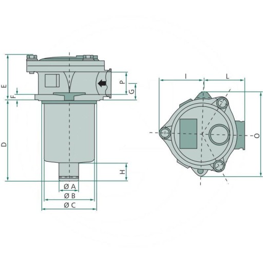 85001050 - Возвратный фильтр HF20. 122 P025 80mm IKRON
