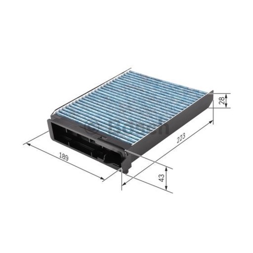 0 986 - Фільтр, вентиляція пасажирського простору BOSCH