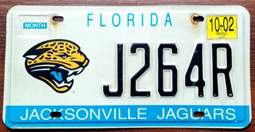 Флорида, 2002 г. - номерной знак США.
