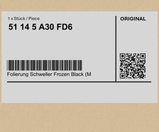 51145A30FD6 5A30FD6 - Плівка на пороги Frozen Black (M Performance) для BMW 2 G42