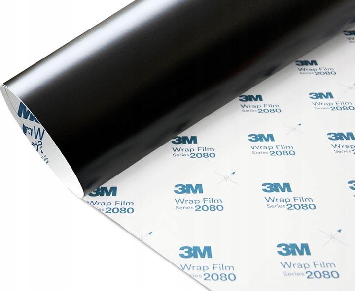 Фольга черный матовый сатин 3M S12 2080 152x500cm