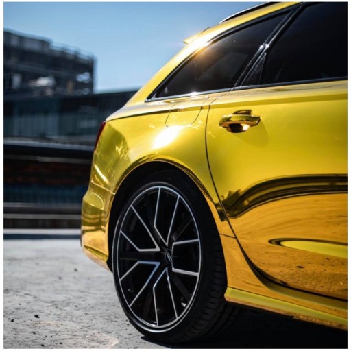 Фольга HEXIS - Super Chrome GOLD GLOSS - Великолепный зеркальный эффект 137x50см