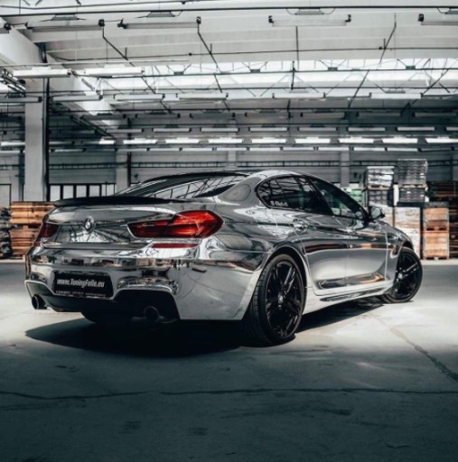 HEXIS фольга - Super Chrome SILVER GLOSS - Великолепный зеркальный эффект 137x50см