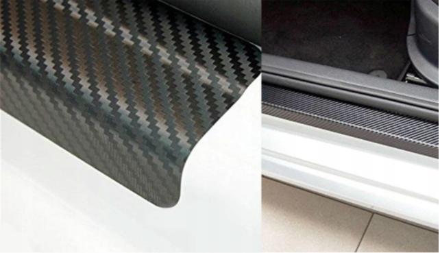 Защитная пленка Carbon пороги автомобиля стойки