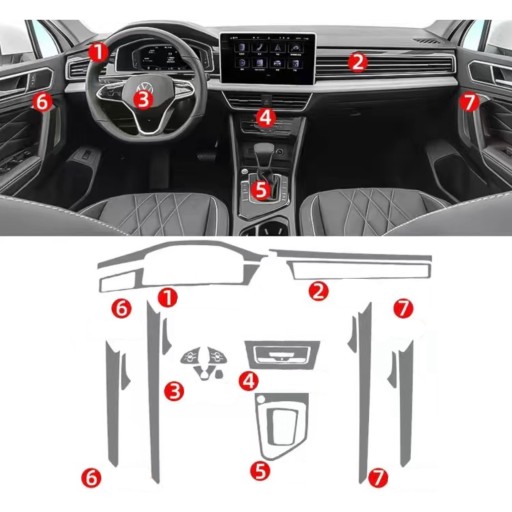 Защитная пленка PPF Interior Protective Film — Volkswagen ID3 — Прозрачная внутренняя защита