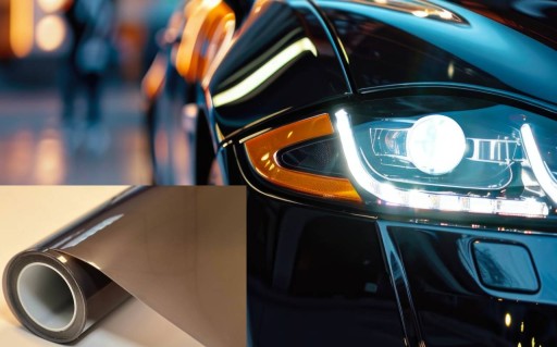 Плівка PPF для затемнюючих ламп dark black 60cm / 1MB