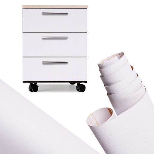 Рулон фольги, самоклеющийся шпон, обои, белый винил, 1,22х50 м.