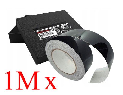 Лента из фольги для скрытия хрома DECHROMING GLOSS BLACK 5см х метр