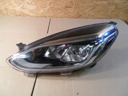 FORD FIESTA MK8 2017, GN9LA, H1BB-13W030-CE, LAMPA LEWA PRZÓD PRZEDNIA EU EUROPEJSKA, LEFT FRONT HEADLAMP HEADLIGHT LH, REFLEKTOR ŚWIATŁO, SOCZEWKA LED DRL, VARROC - Ford Fiesta MK8 Світлодіодний ліхтар H1BB-13W030-CE