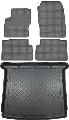 Ford Grand C-Max VAN 2010 - КОМПЛЕКТ - Коврик в багажник + коврик для ног