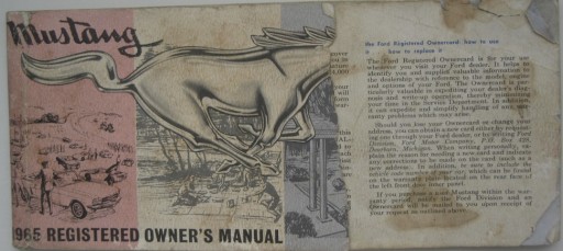 Ford Mustang I Руководство по ремонту Ford Mustang 1965 года!