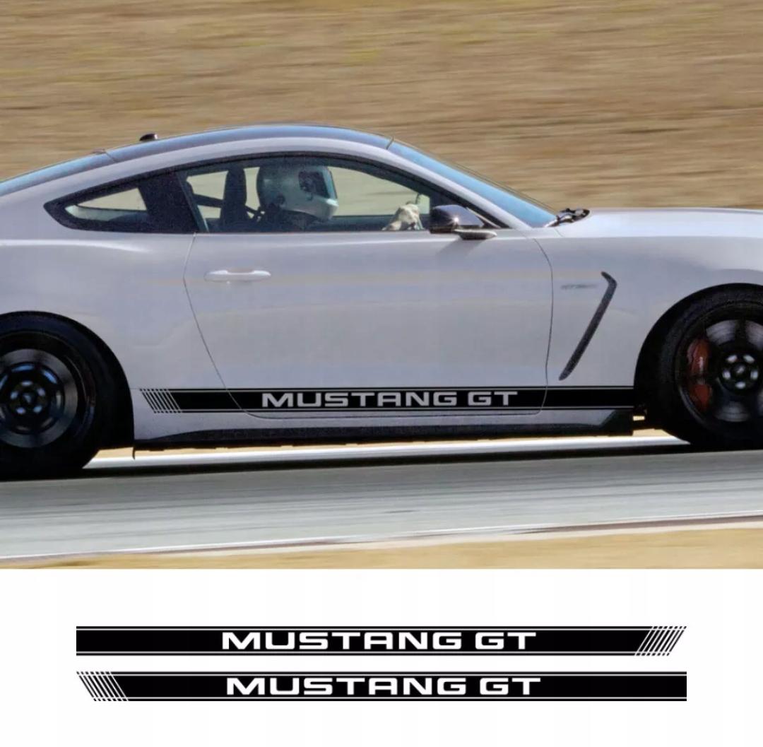Ford Mustang GT боковые полосы наклейка 190 x 9 см