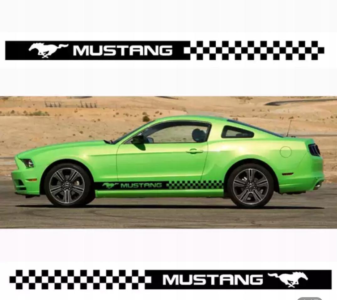 Ford Mustang бічні смуги 05-14 червоний колір