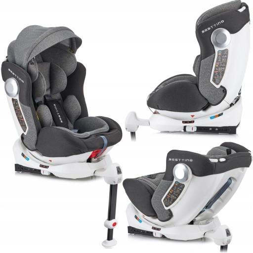 Сидіння ISOFIX SESTTINO Hexagon Grey 0-36 кг