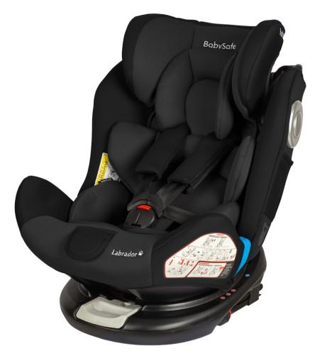 Детское автокресло LABRADOR 0-36 кг BabySafe Black