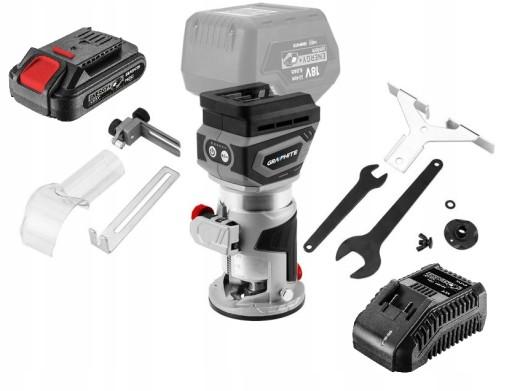 Energy+ 18V GRAPHITE 2AH акумуляторний безщітковий фрезер НАБІР