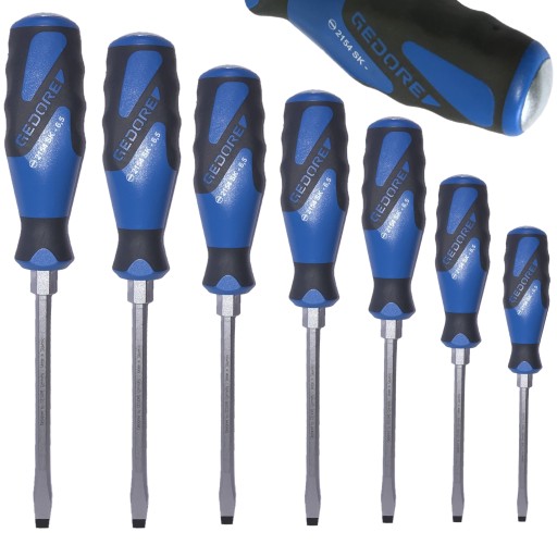Плоская отвертка GEDORE Locksmith 14 12 10 8 6,5 5,5 4,5 Набор XXL