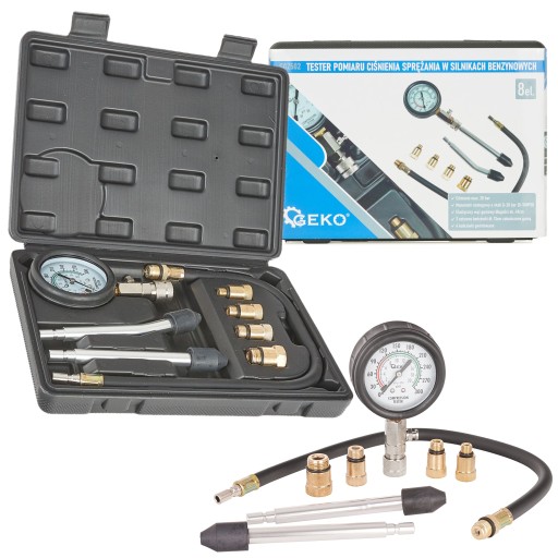 GEKO МАНОМЕТР УРОВНЯ СЖАТИЯ БЕНЗИН 0-20 БАР НАБОР ИЗ 10 ШТ. 02502