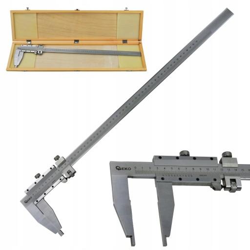 GEKO ПРЕЦИЗИОННЫЙ СУППОРТ 0-500 ММ 0,05 ОДНОЛАБОКОВЫЙ + ДЕРЕВЯННЫЙ КОРПУС