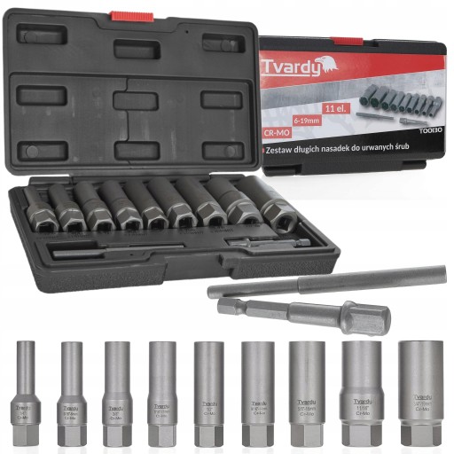 GEKO НАБІР ДОВГИХ ГНІЗДІВ ДЛЯ ЗЛАМАНИХ Гвинтів 6-19 мм TVARDY T00130
